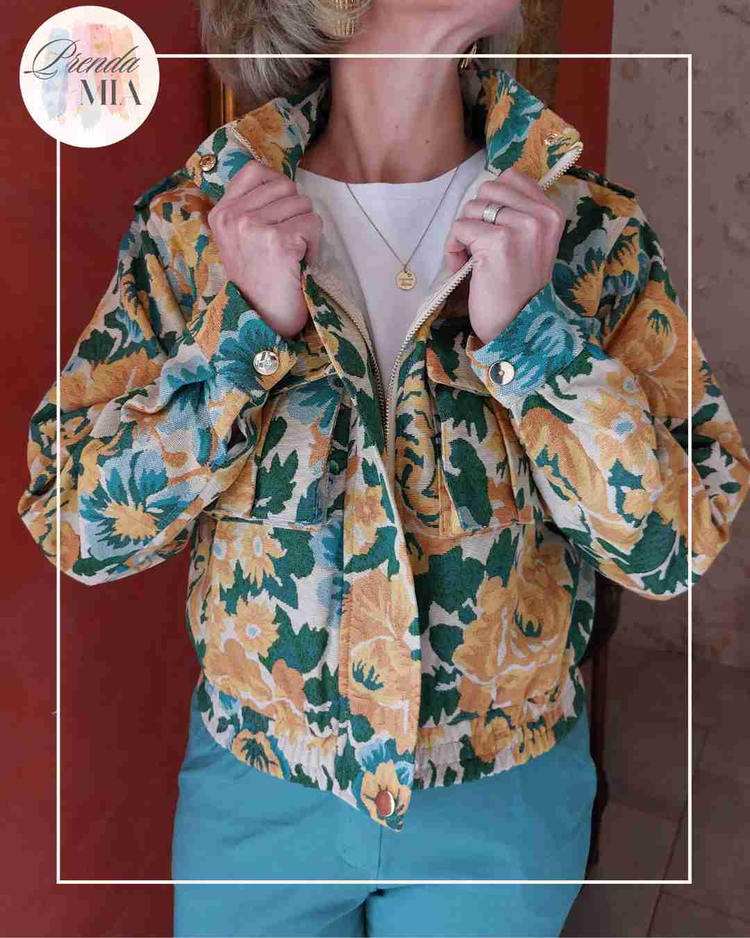 Veste Julienne Jaune Fleurie