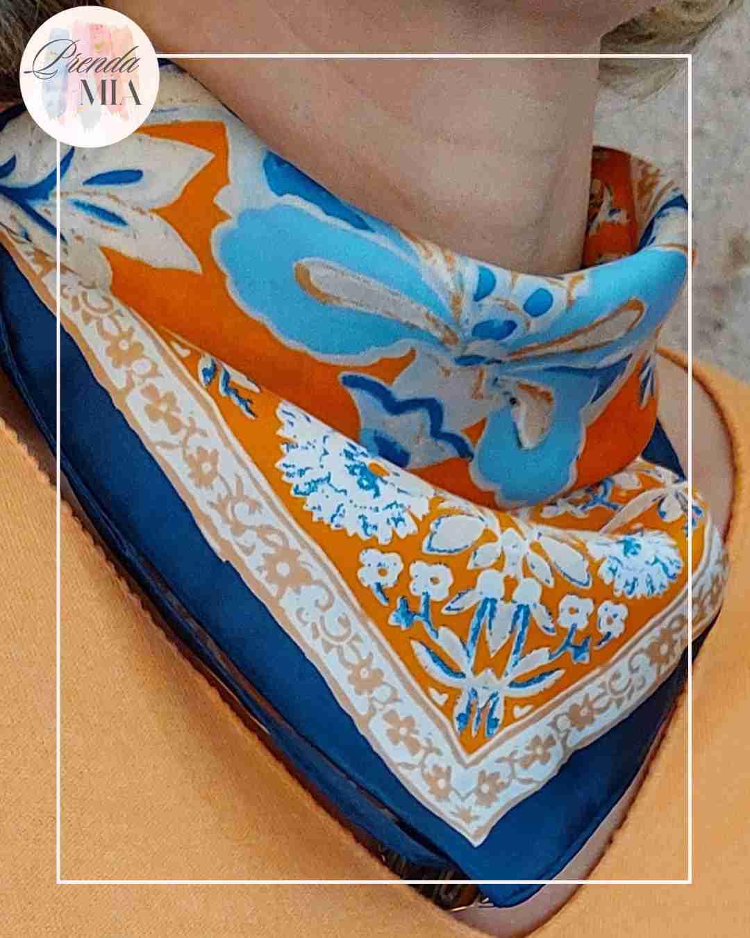 Foulard Fleurs - Orange