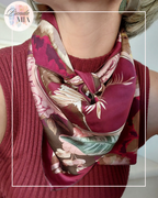 Foulard - carré de soie Bordeaux