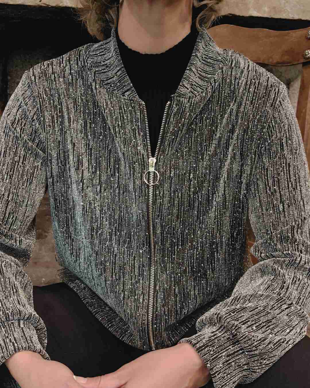 Veste Bombers Argent