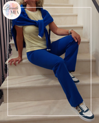 Pantalon droit Anne - Bleu roi