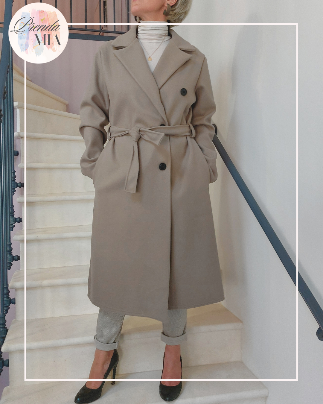 Manteau Seleny taupe