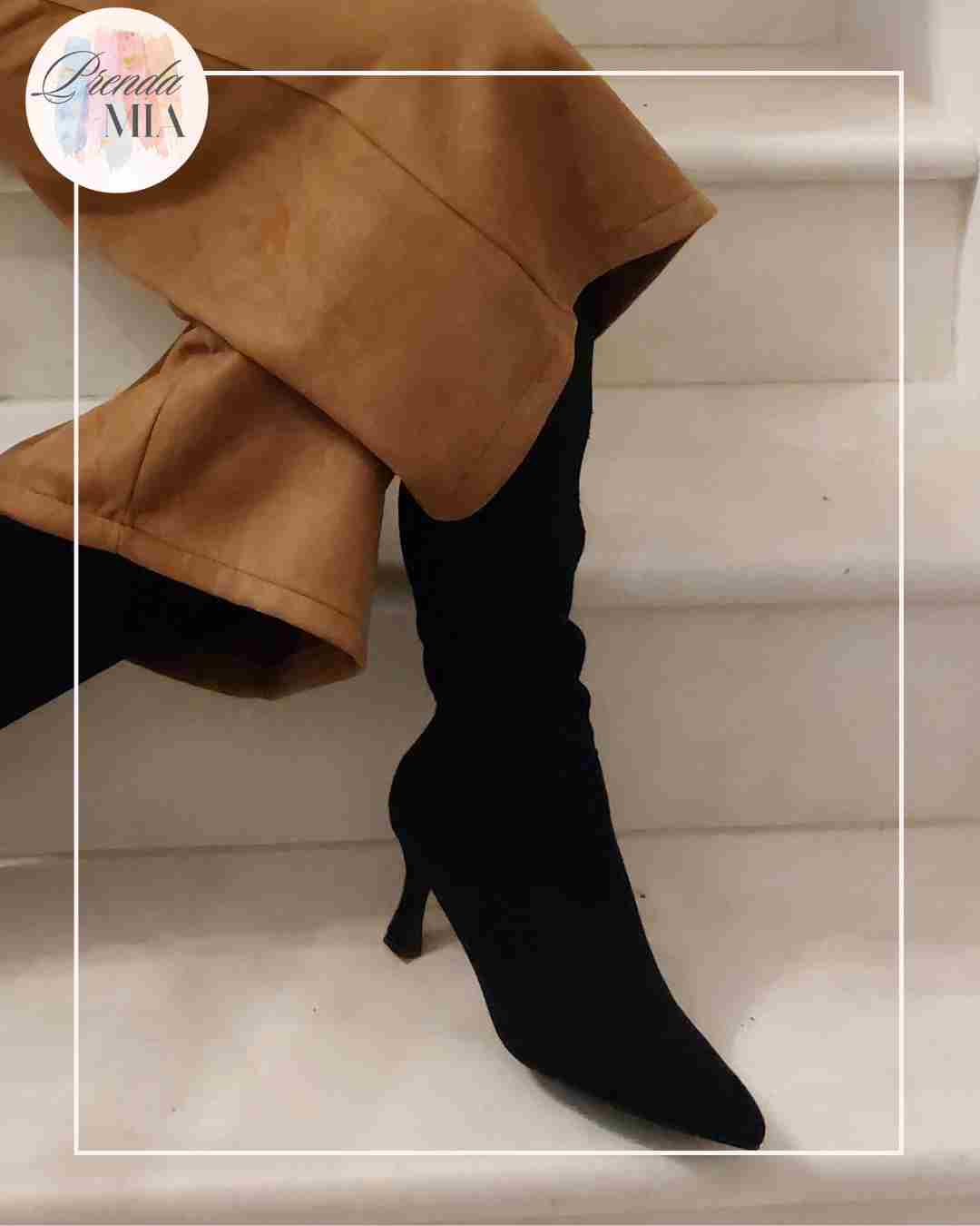 Bottes noires en daim