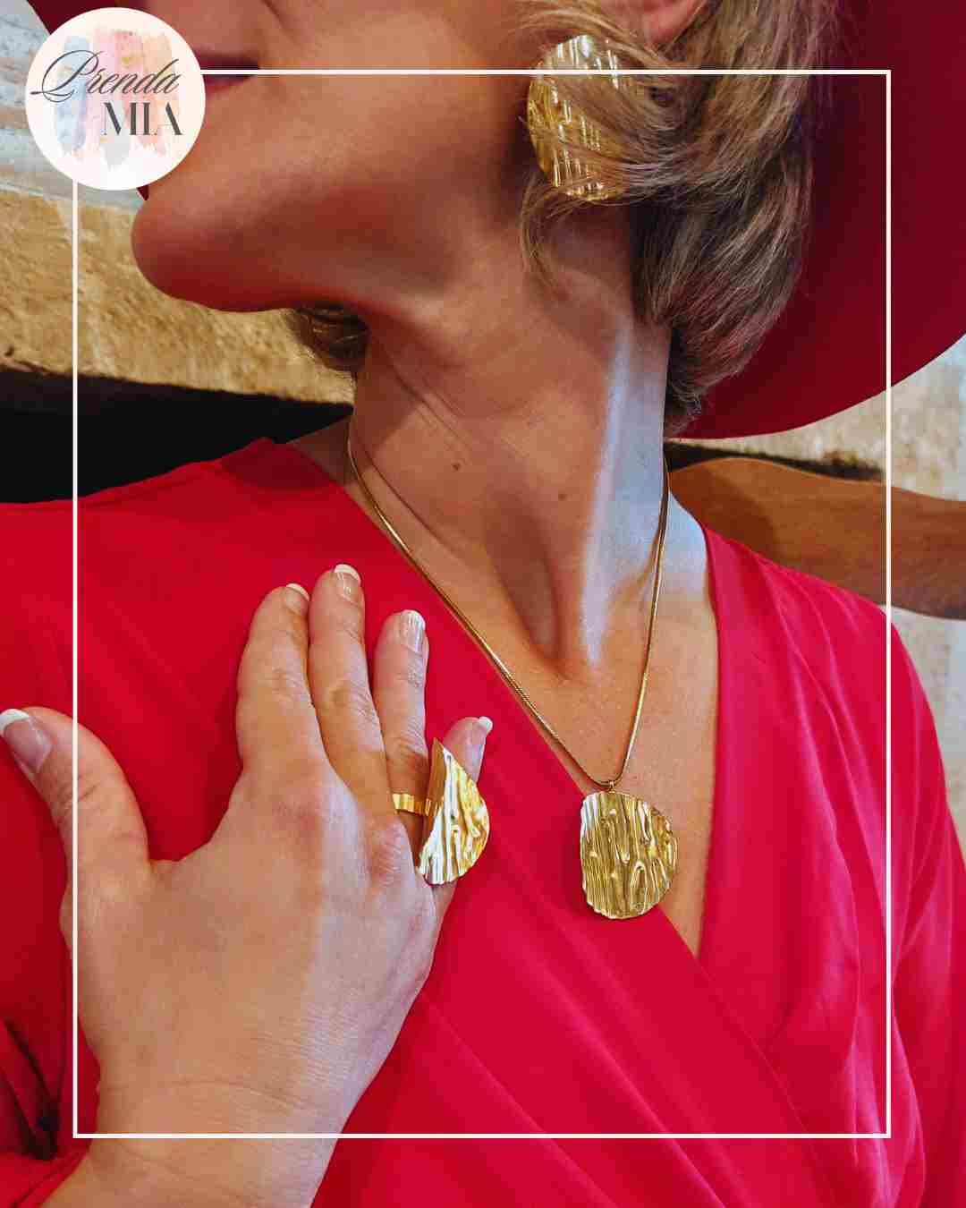 Parure Pièce – Collier, Boucles d'oreille et bague