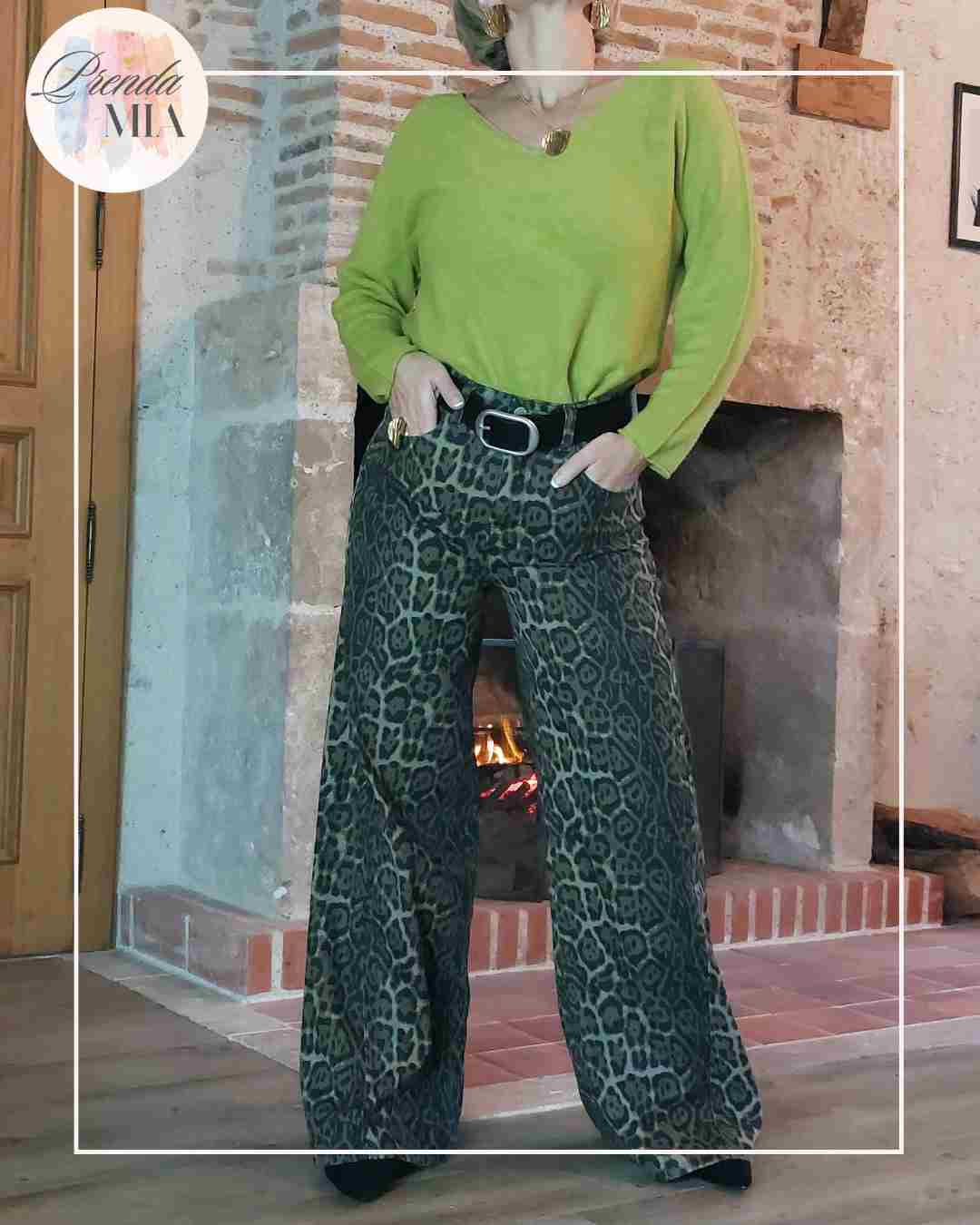 Pantalon Léopard Coffee - Coupe large