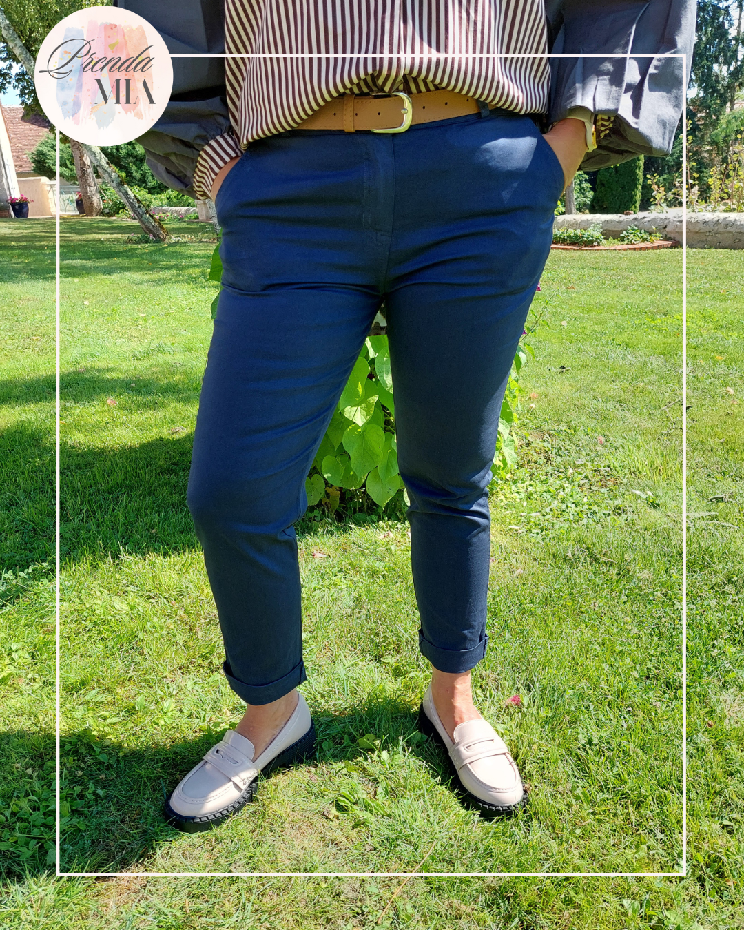 Pantalon Chino Bleu Marine