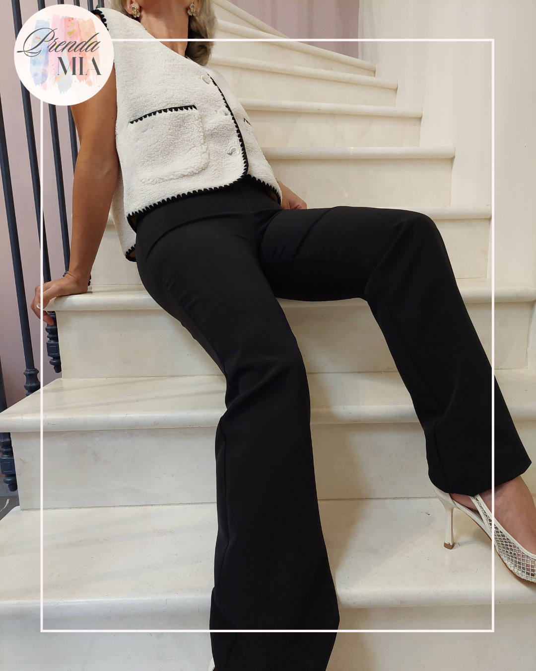 Pantalon droit Anne - Noir