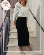 Crop Top drapé - blanc