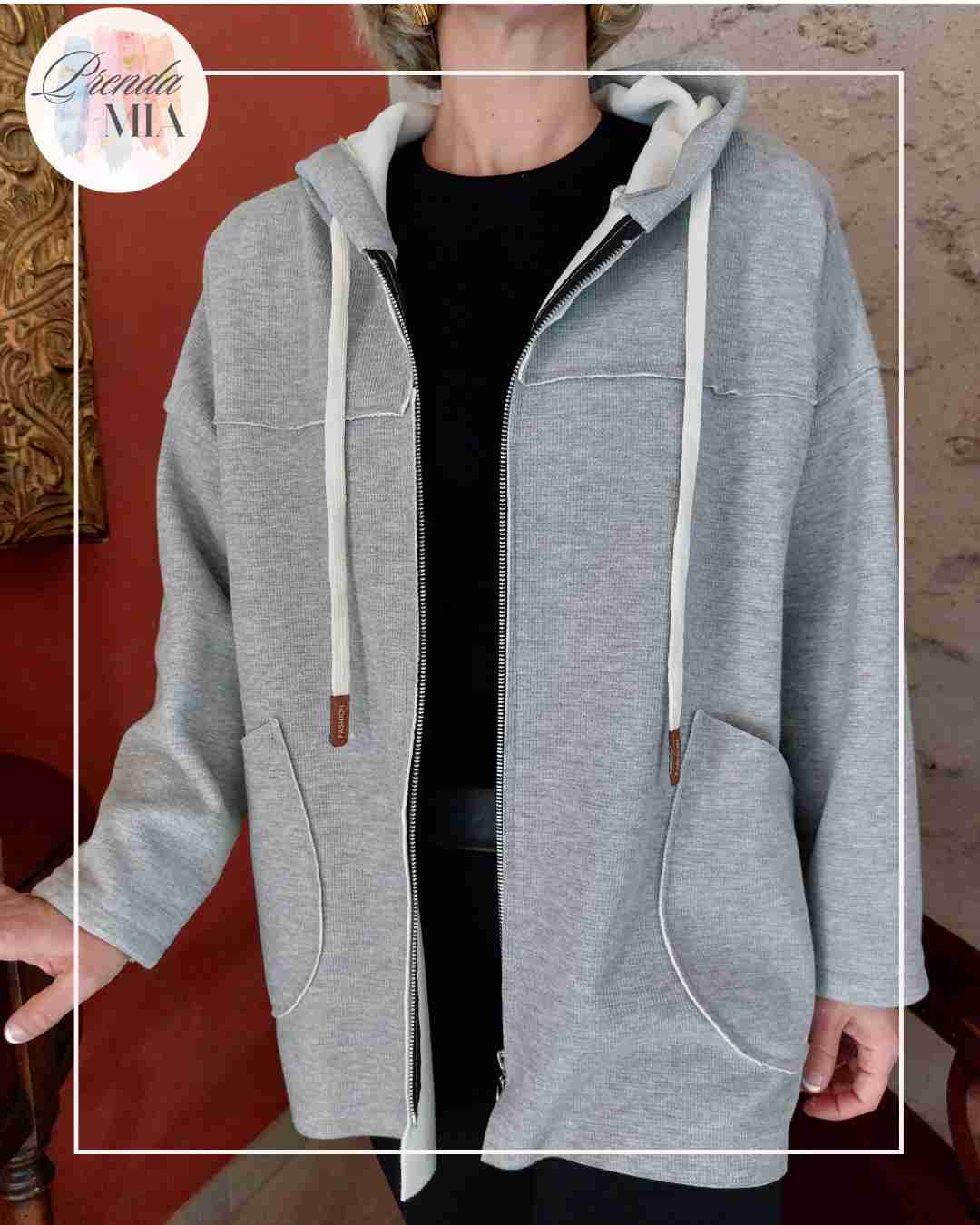 Veste sweat à Capuche - Grise