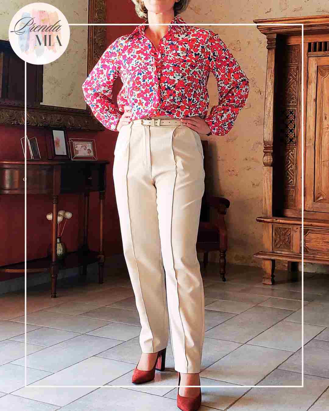 Pantalon Carotte –  beige