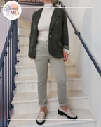 Veste-gilet velours kaki