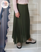 Jupe plissée kaki