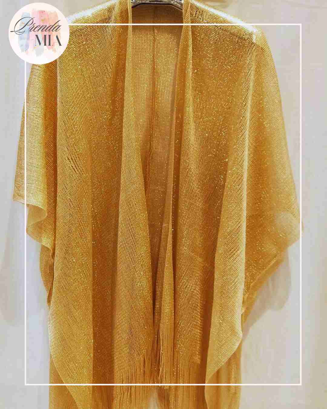 Châle brillant doré