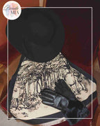 Black wide-brimmed hat