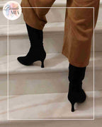 Bottes noires en daim