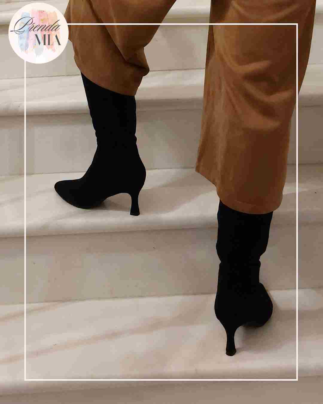 Bottes noires en daim