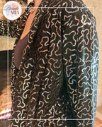 Veste Sequins Argent & Noir Ondulé