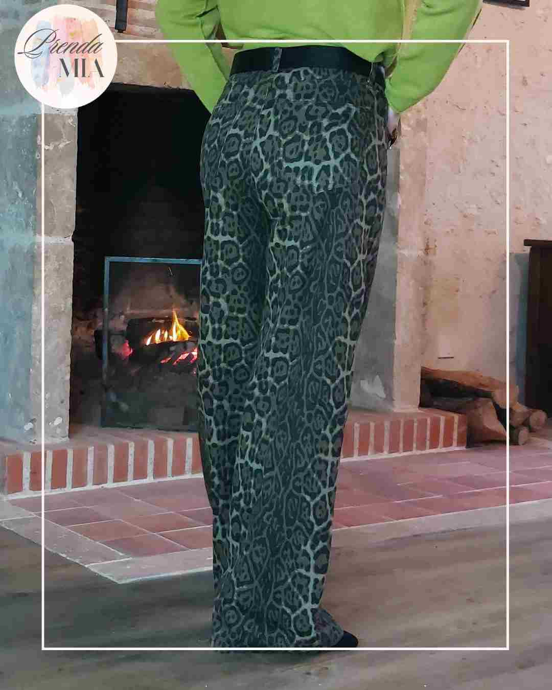 Pantalon Léopard Coffee - Coupe large