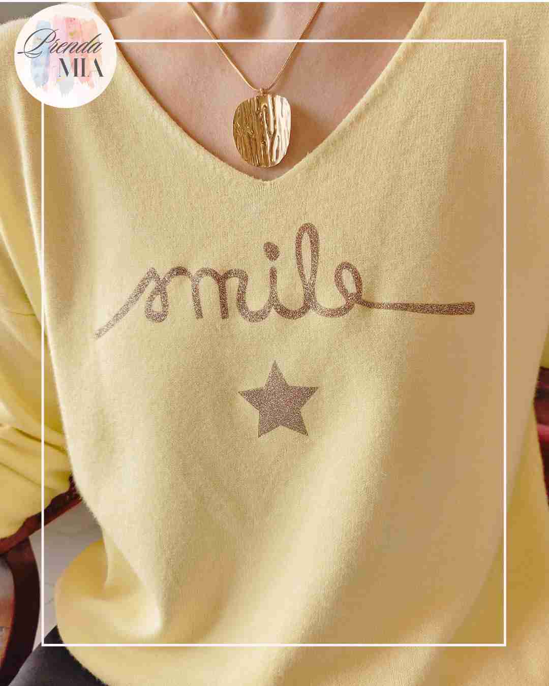 Pull Smile - Jaune