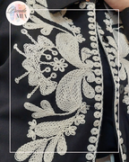 Black embroidered cotton jacket
