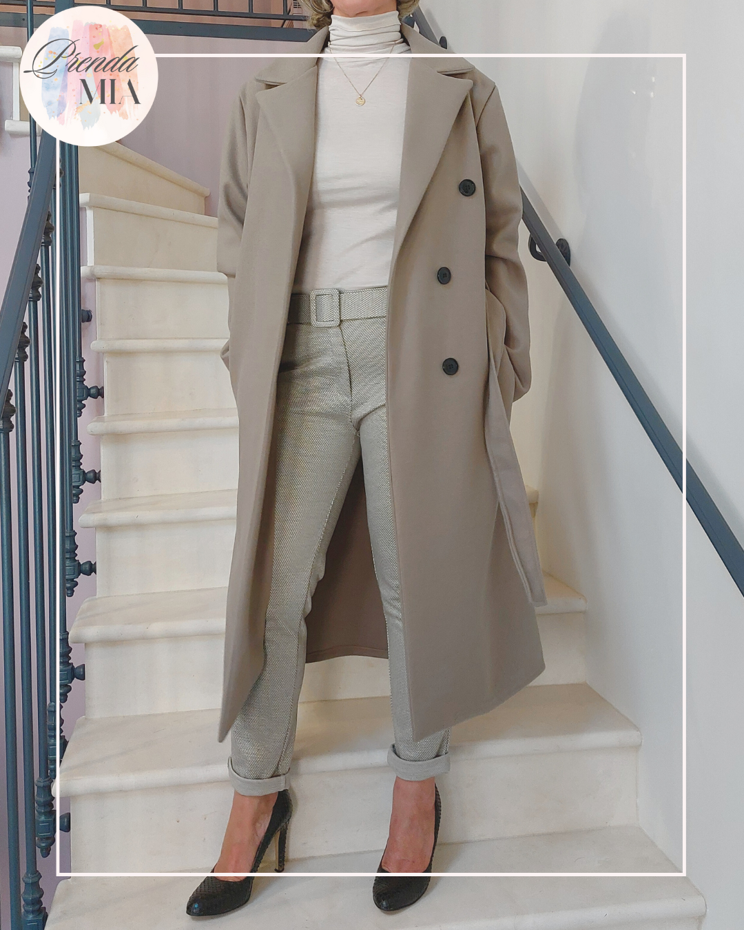 Manteau Seleny taupe