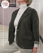 Veste-gilet velours kaki