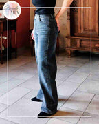 Jean Barrel Asymétrique  - Gris