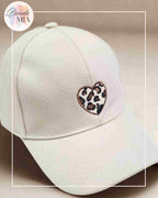 Casquette Coeur Léopard beige