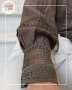 Chemisier dentelle marron