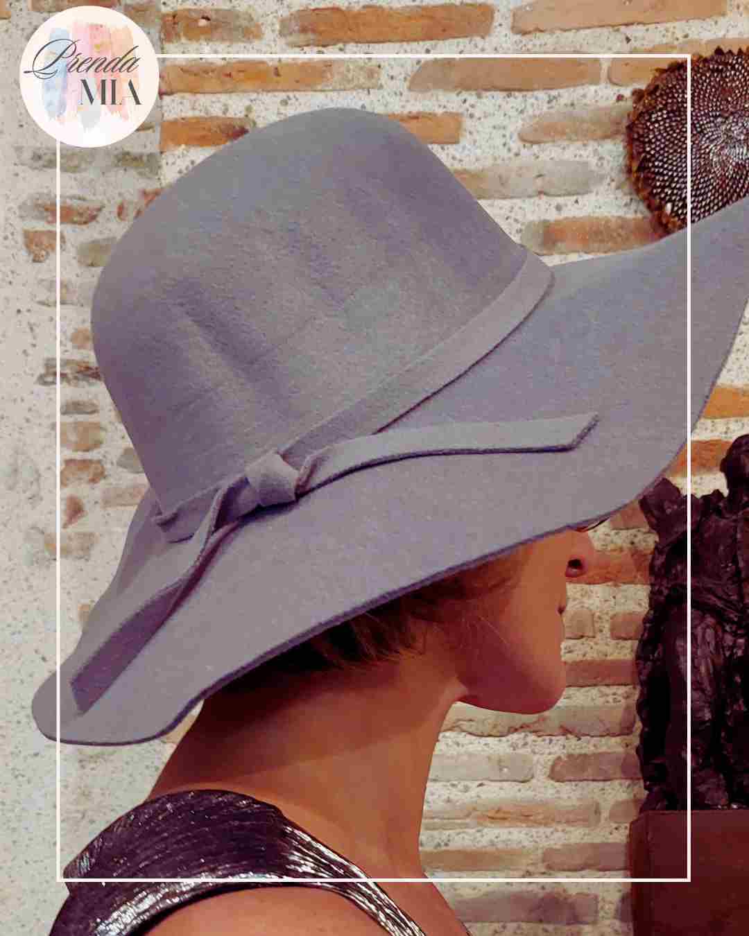 Chapeau Capeline gris