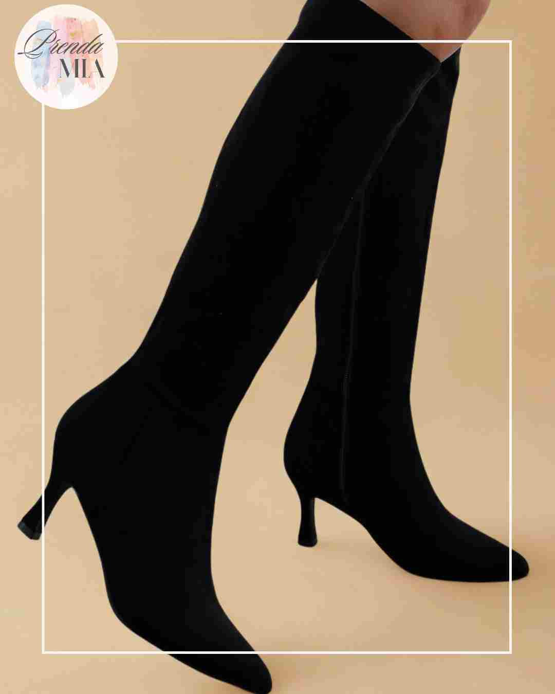 Bottes noires en daim