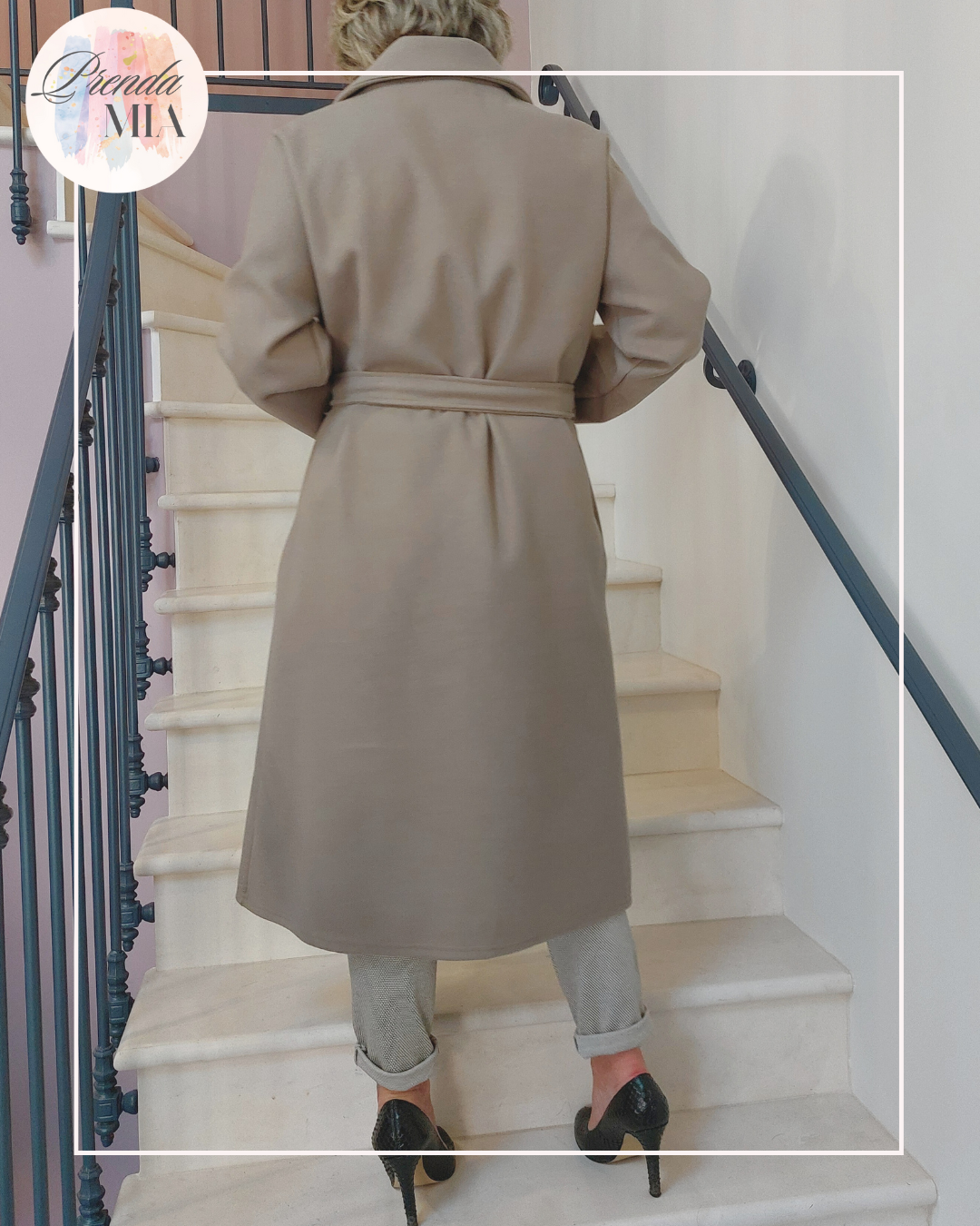 Manteau Seleny taupe