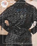 Veste Sequins Argent & Noir Ondulé