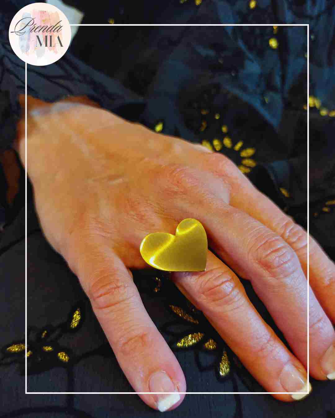 Parure Cœur – Collier, Boucles d'oreille et bague