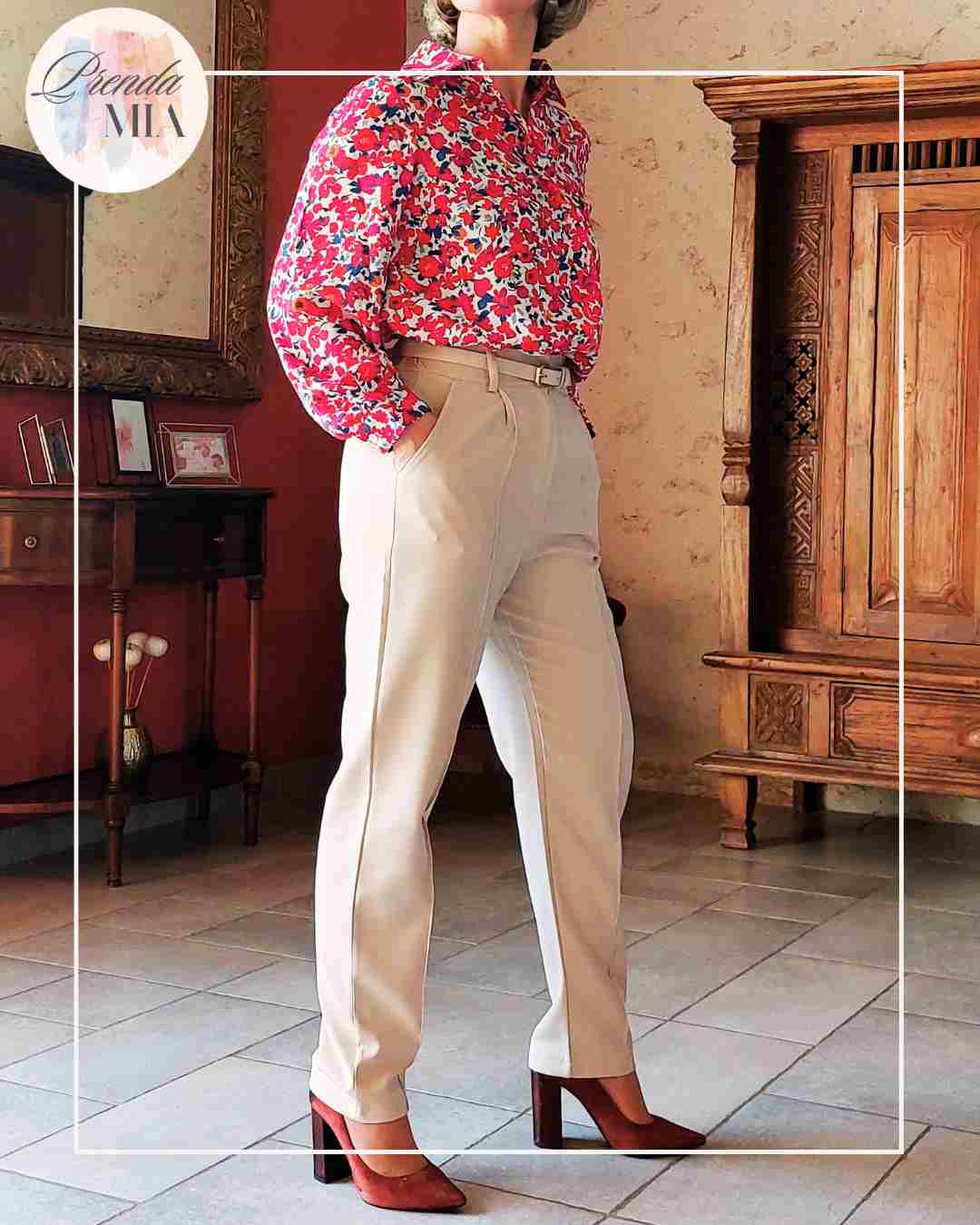 Pantalon Carotte –  beige