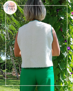 Gilet sans manches liseré vert