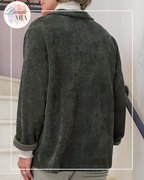 Veste-gilet velours kaki