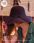 Black wide-brimmed hat