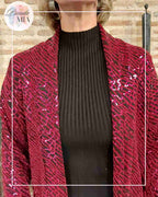 Wavy Red Sequin Jacket