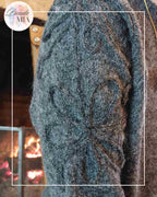 Pull en maille manches ornées - Gris foncé