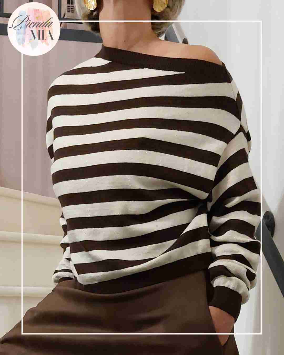 Pull à Rayures Lurex