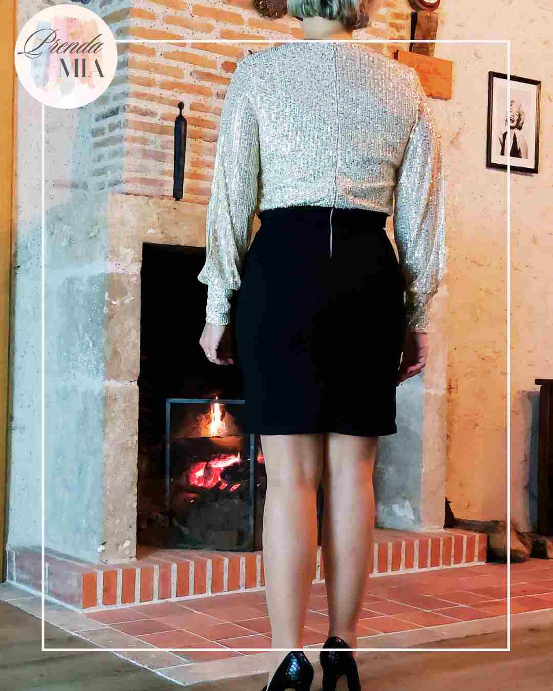 Robe Glamour noire et dorée