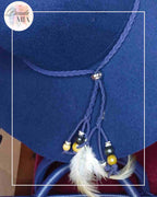 Chapeau Capeline marine plume