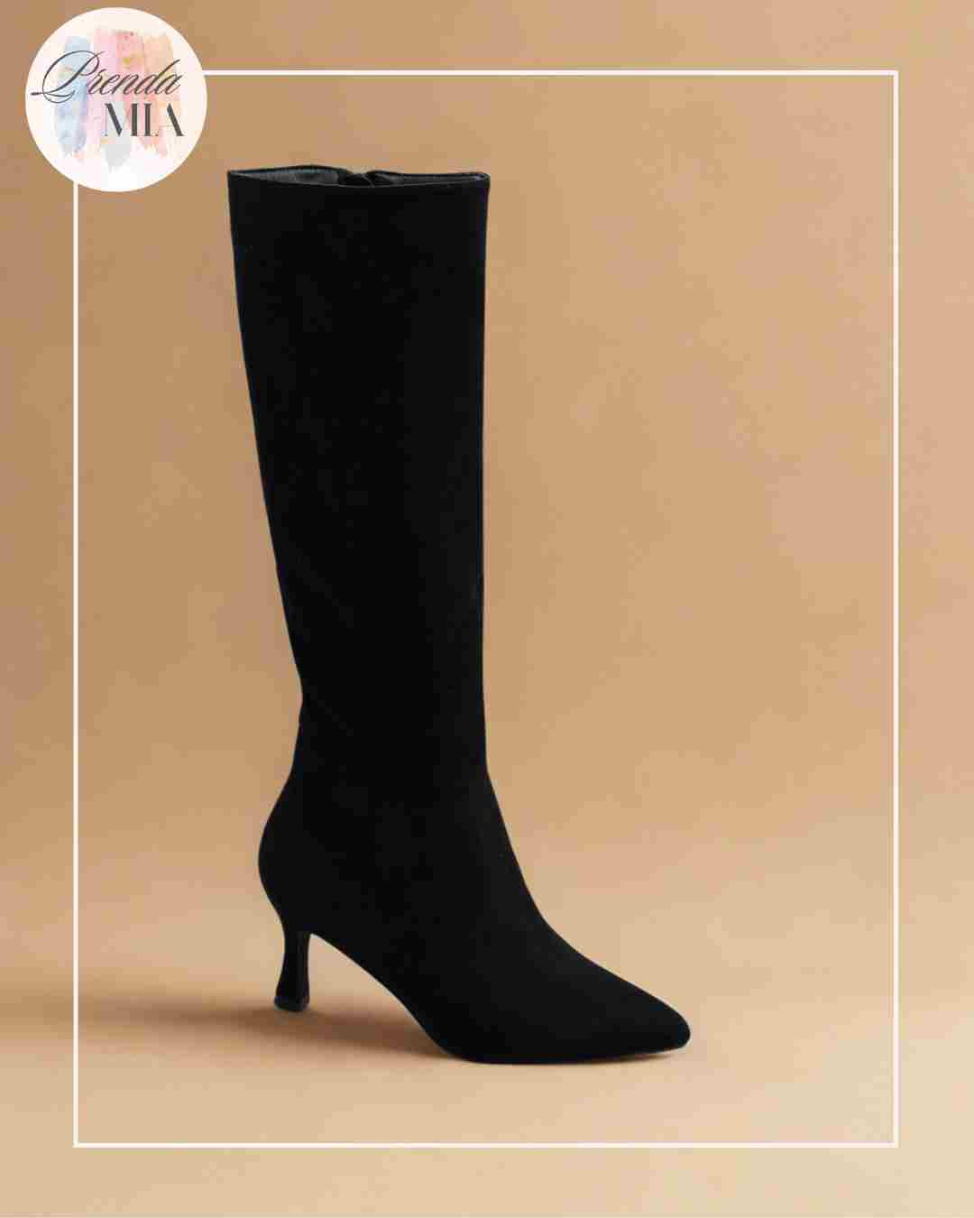 Bottes noires en daim