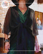 Châle brillant noir