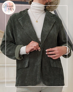 Veste-gilet velours kaki