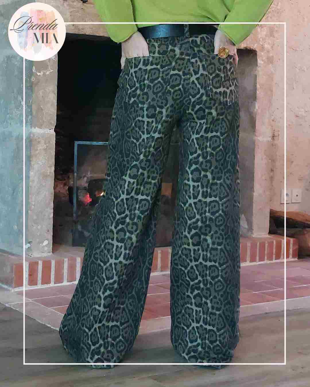 Pantalon Léopard Coffee - Coupe large