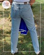 Leopard print rhinestone jeans