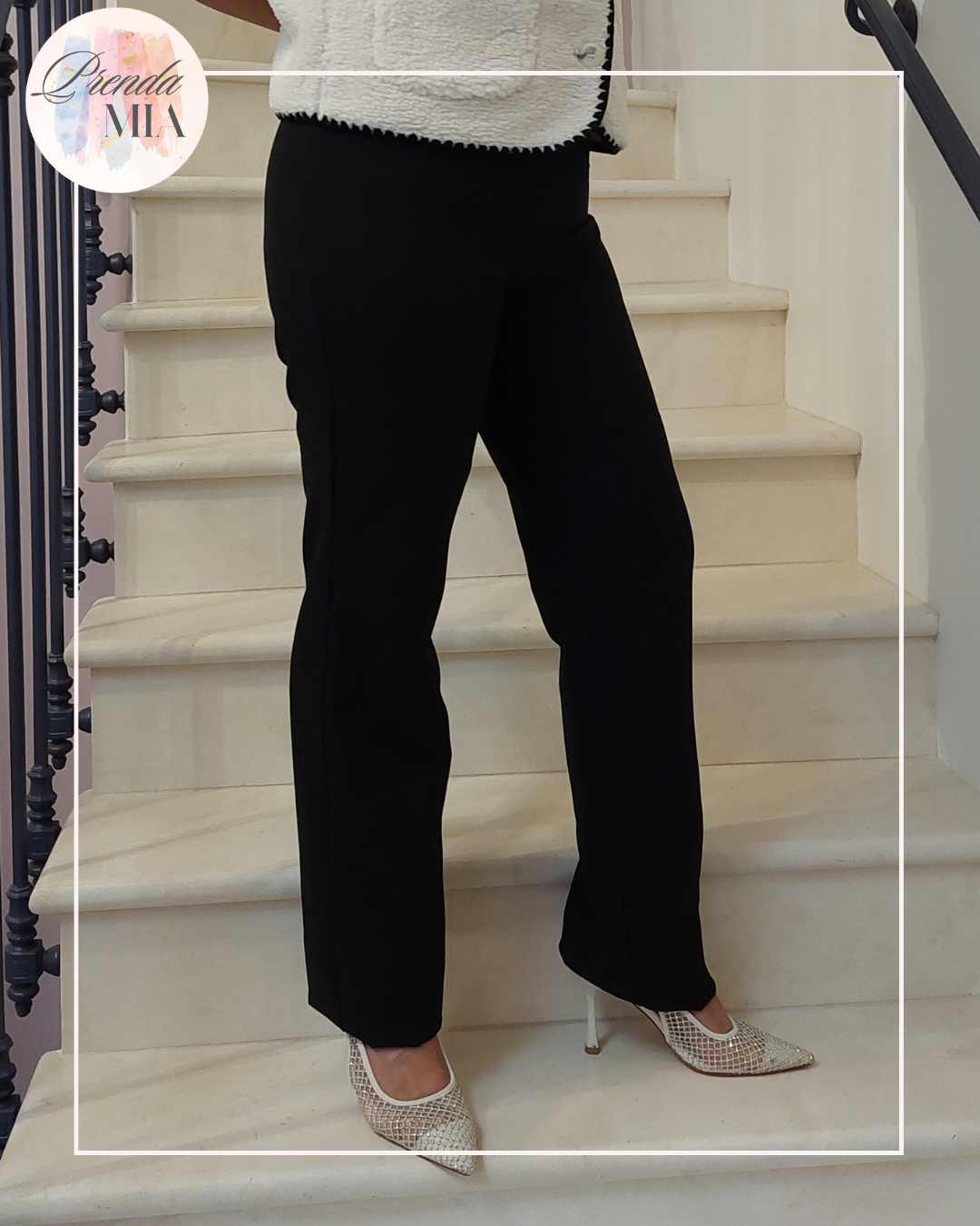 Pantalon droit Anne - Noir