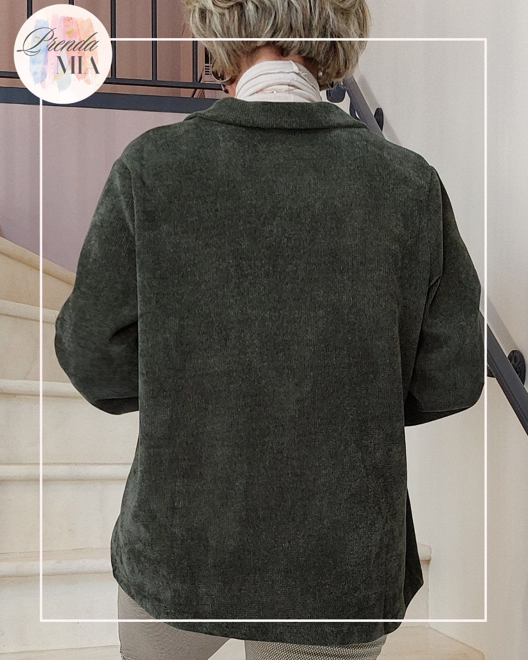 Veste-gilet velours kaki